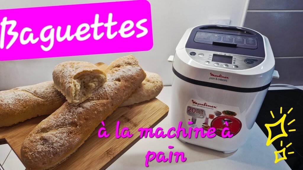 Photographie de baguettes dorées et croustillantes à souhait réalisées avec la machine à pain & trésors de Moulinex