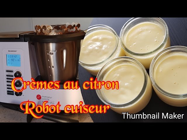 Photographie de crèmes au citron réalisées avec le robot cuiseur Monsieur Cuisine Plus silvercest de Lidl