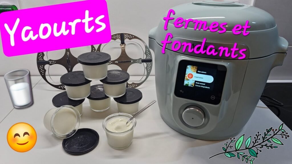 Photographie de Yaourts extra fermes réalisés avec l'accessoire 8 verrines spécial pour Cookeo de Moulinex