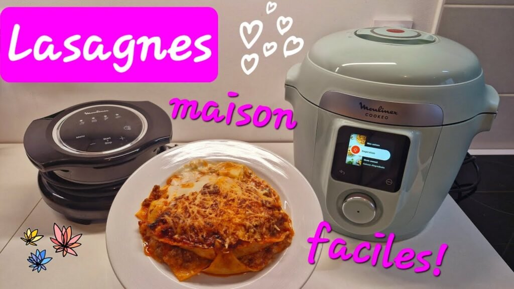 Photographie de lasagnes moelleuse réalisées au Cookeo avec son accessoire officiel l'extra crisp de Moulinex