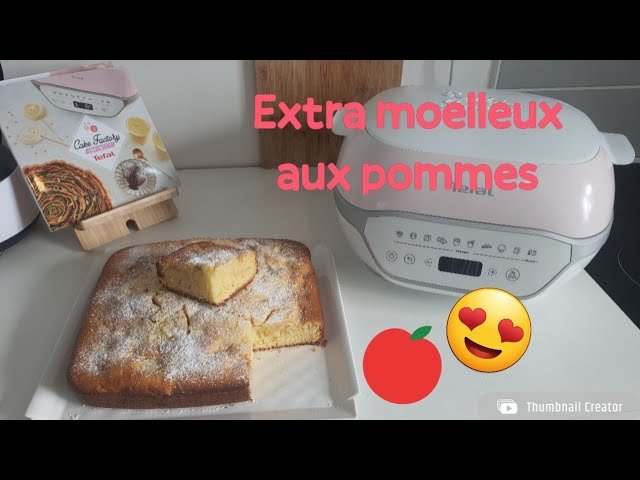 Photographie d'un gâteau extra moelleux aux pommes facile à faire avec le cake factory infinity de Tefal