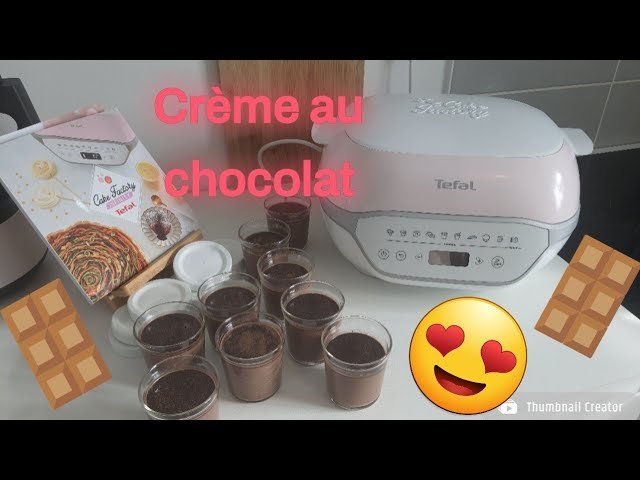 Photographie de crèmes dessert au chocolat réalisées avec le cake factory infinity de Tefal