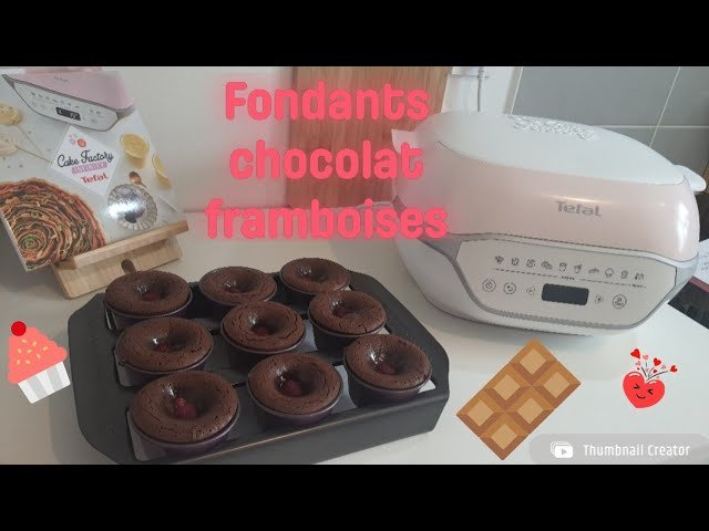 Photographie de délicieux Fondants au chocolat réalisés au Cake Factory Infinity de Tefal