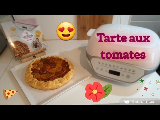 Photographie d'une tarte fine colorée à la tomate réalisée facilement au cake factory infifnity