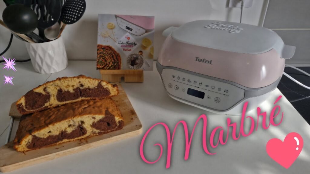 Photographie d'un gâteau Marbré vanille/chocolat au cake factory infinity de Tefal