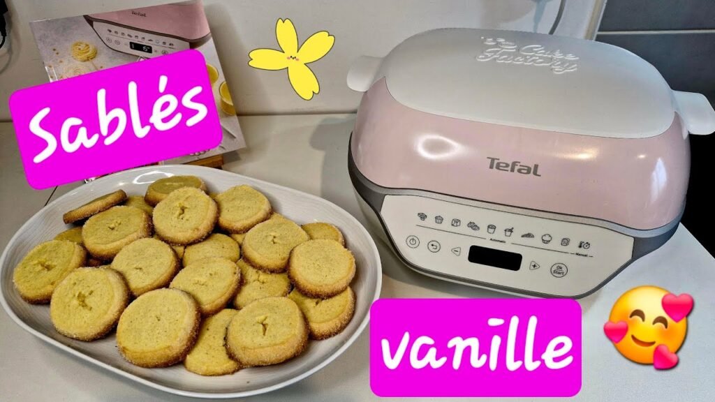 Photographie de délicieux Sablés à la vanille réalisés au Cake Factory Infinity de Tefal