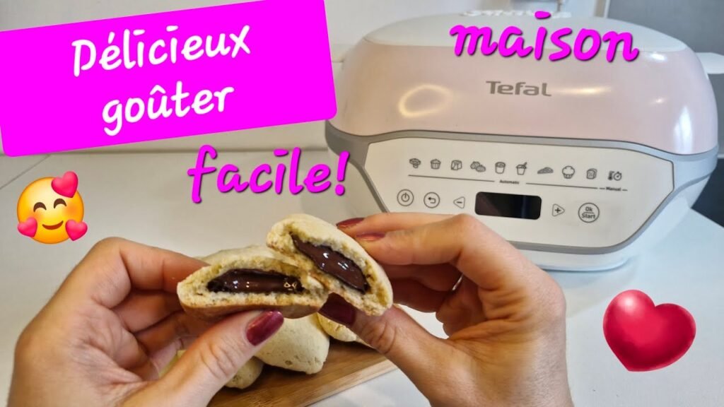 Photographie de sablés avec un cœur de chocolat coulant à souhait réalisés au Cake Factory Infinity de Tefal