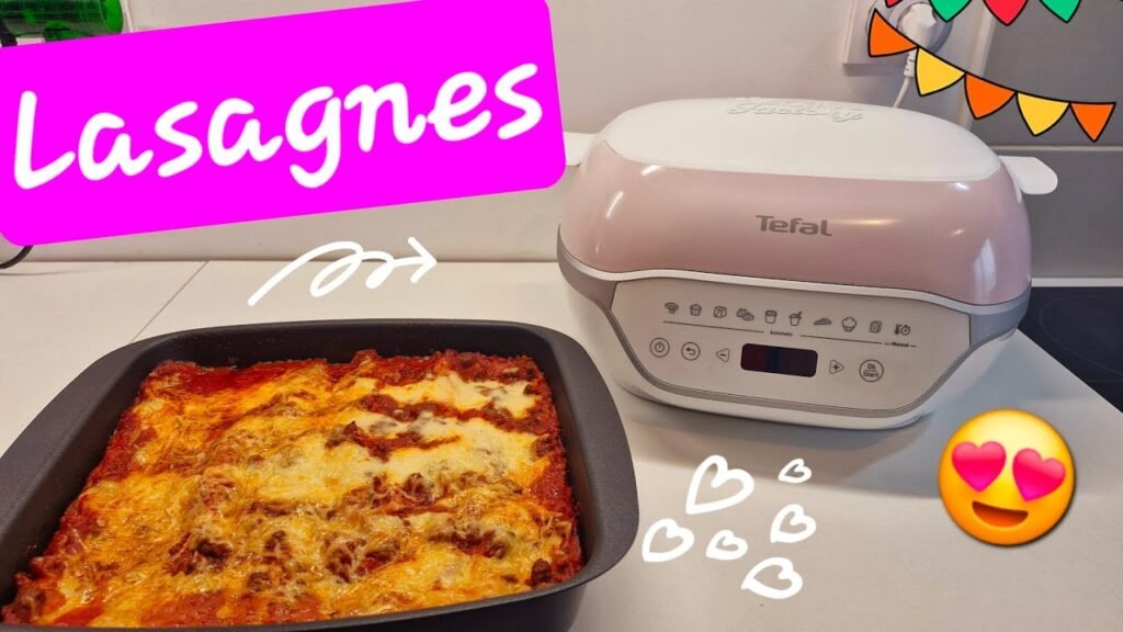 Photographie d'un généreux plat de Lasagnes réalisé au cake factory infinity de Tefal