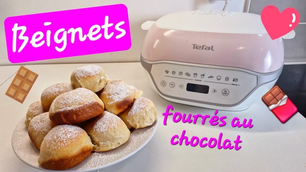 Photographie de Beignets fourrés au chocolat réalisés au Cake Factory Infinity de Tefal