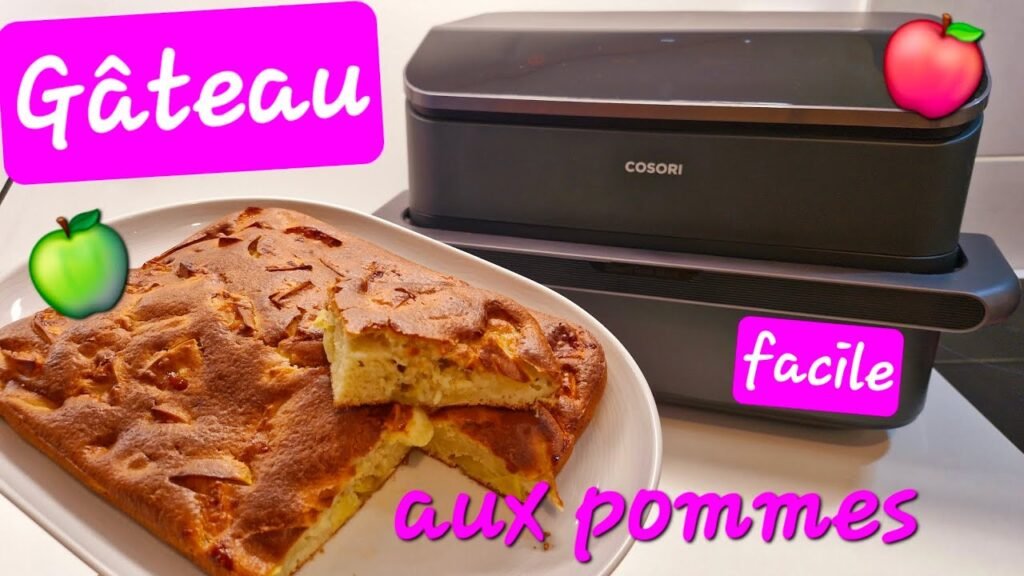 Photographie d'un Gâteau moelleux aux pommes cuit parfaitement grâce à l'airfryer