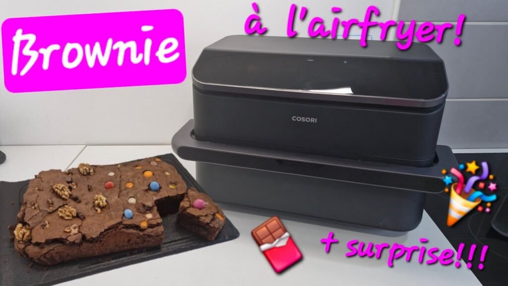 Photographie d'un Brownie moelleux réalisé à l'airfryer