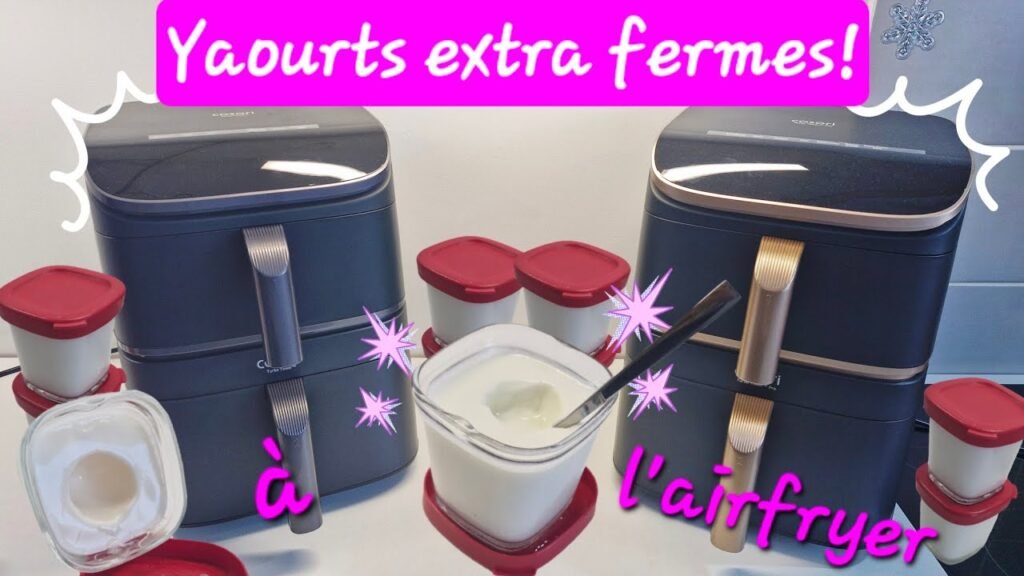 Photographie de Yaourts très fermes réalisés à l'airfryer