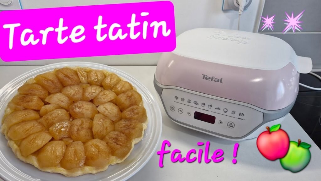 Photographie d'une délicieuse et belle tarte tatin réalisée au Cake Factory Infinity de Tefal