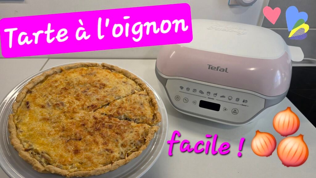 Photographie d'une délicieuse tarte à l'oignon réalisée avec le Cake Factory Infinity de Tefal