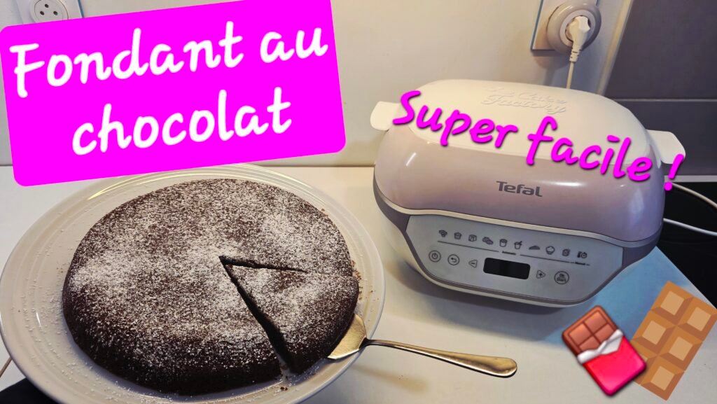 Photographie d'un gâteau fondant au chocolat facile à réaliser au Cake Factory Infinity de Tefal