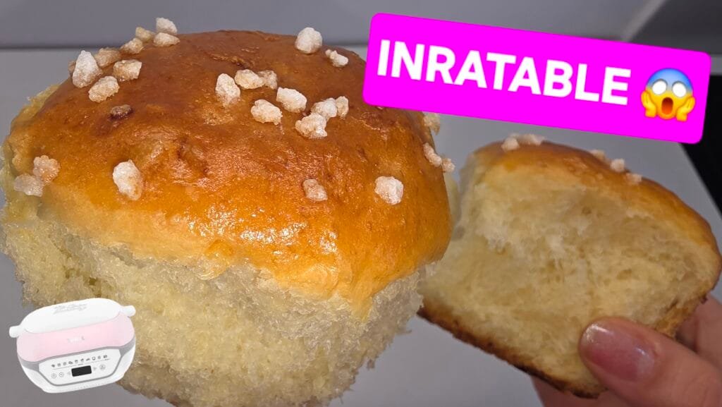 Brioche à la mie filante réalisée facilement au cake factory infinity de Tefal