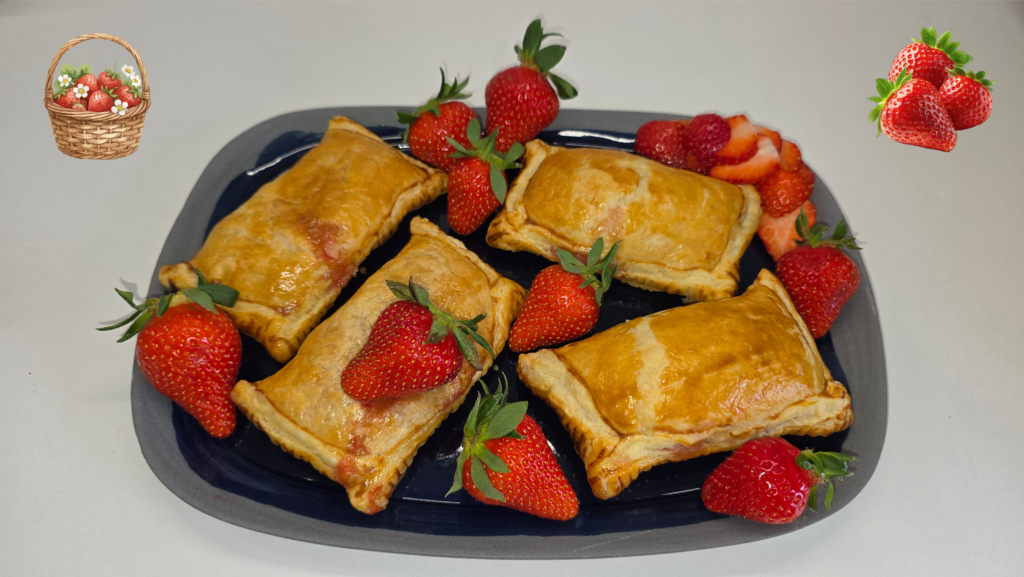 Feuilletés individuel garnis de fraises ultra croustillants à l'airfryer