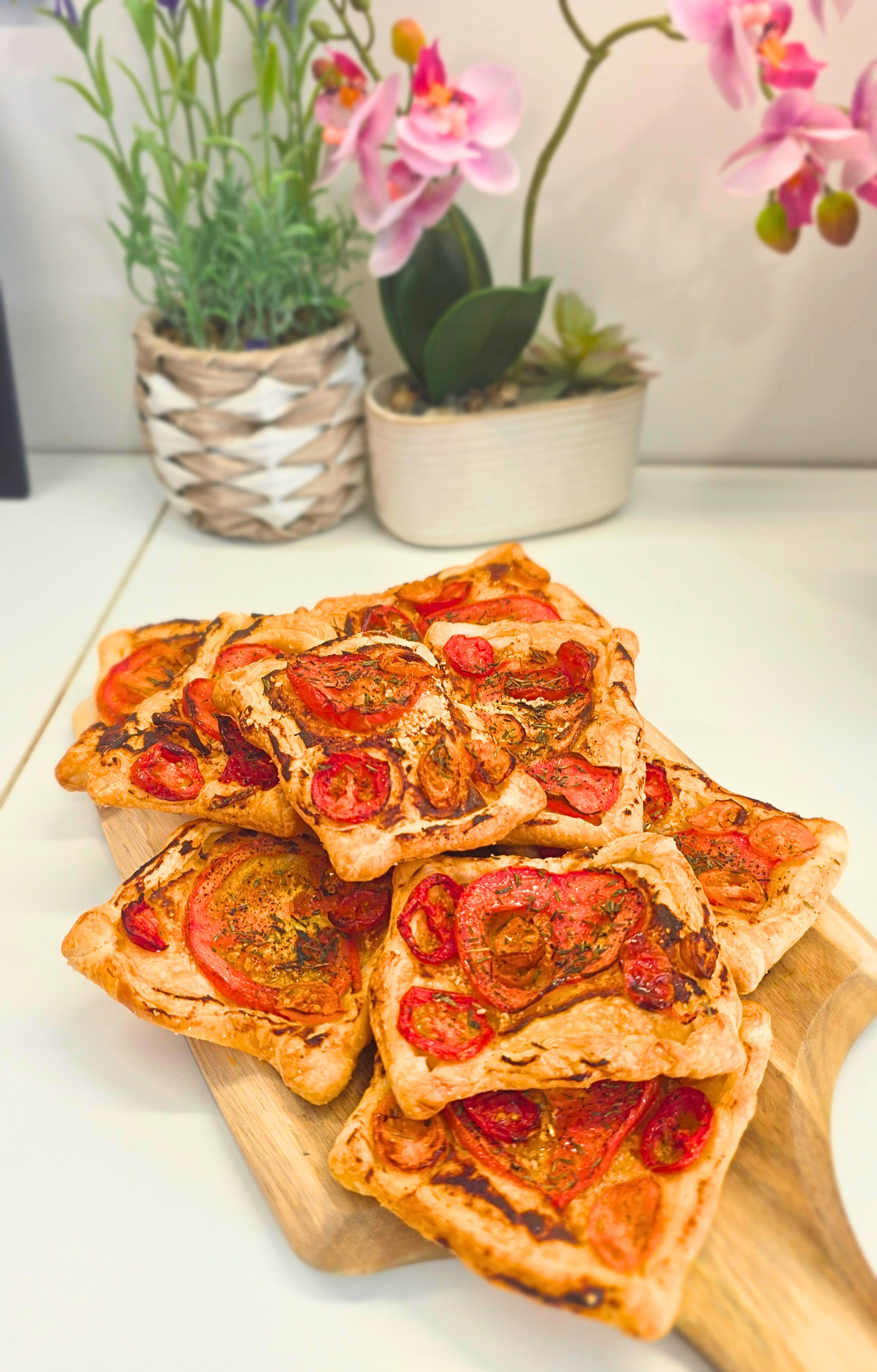 Tartes fines à la tomates à l'airfryer
