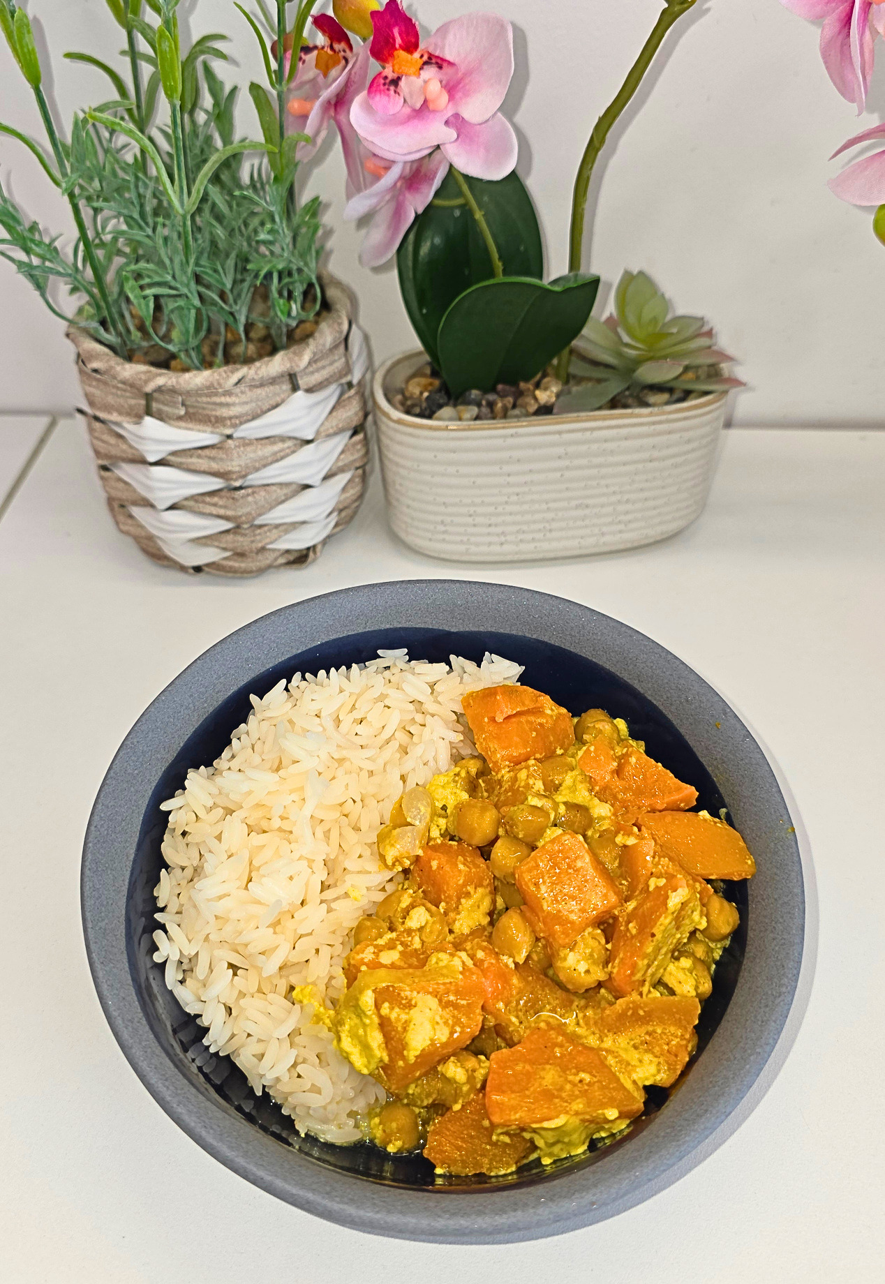Curry de pois chiches et patates douces au cookeo de Moulinex