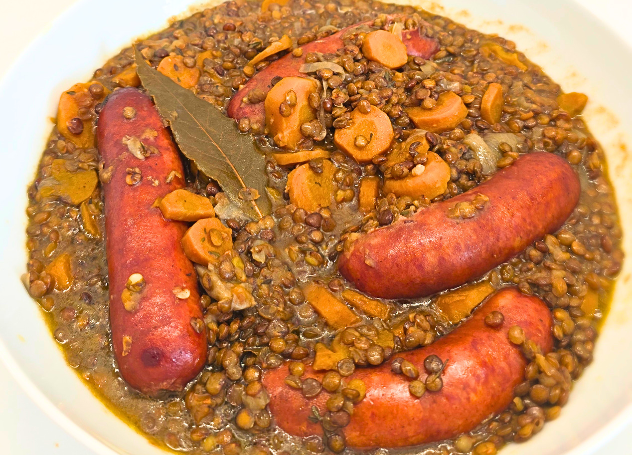 Lentilles saucisses au Cookeo Infinity : recette facile et économique